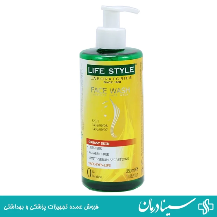 ژل شستشوی صورت لایف استایل مدل چای سبز پوست چرب 350 میل