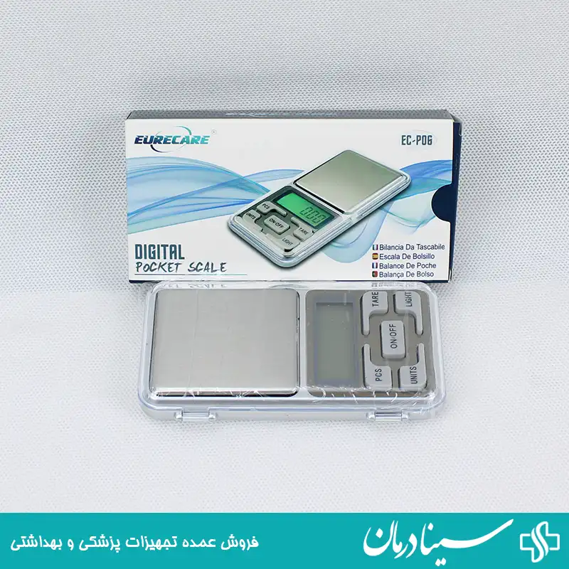 ترازو دیجیتال گرمی ترازو جیبی 500 گرم مدل eurecare ec p06 1