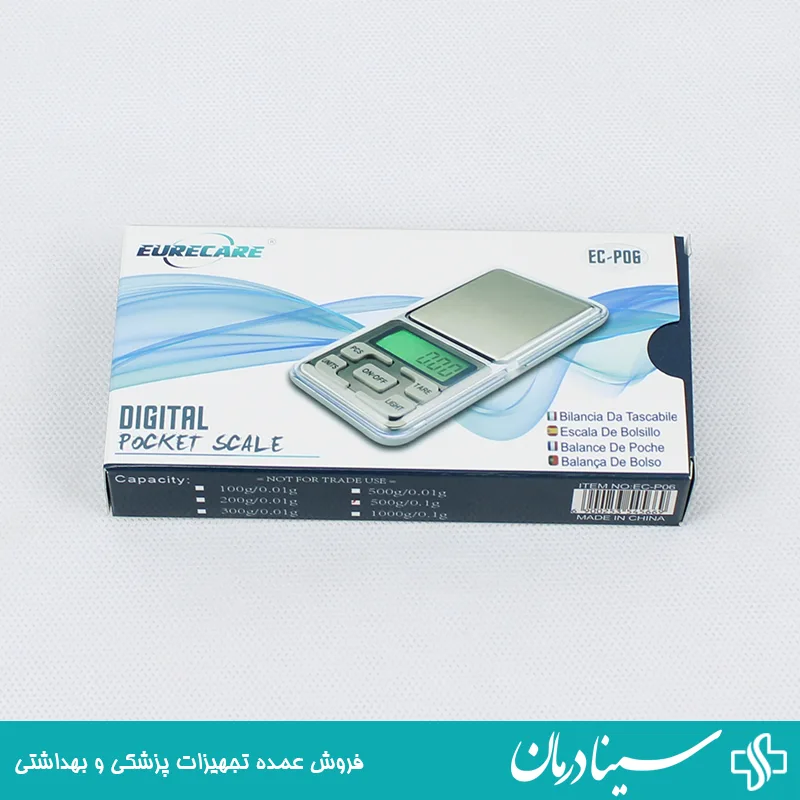 ترازو دیجیتال گرمی ترازو جیبی 500 گرم مدل eurecare ec p06 4