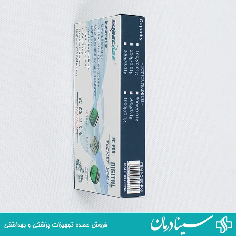 ترازو دیجیتال گرمی ترازو جیبی 500 گرم مدل eurecare ec p06 6