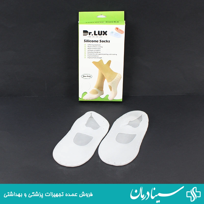 جوراب ترک پا سایز لارج L جوراب سیلیکونی ژله ای دکتر لوکس 5