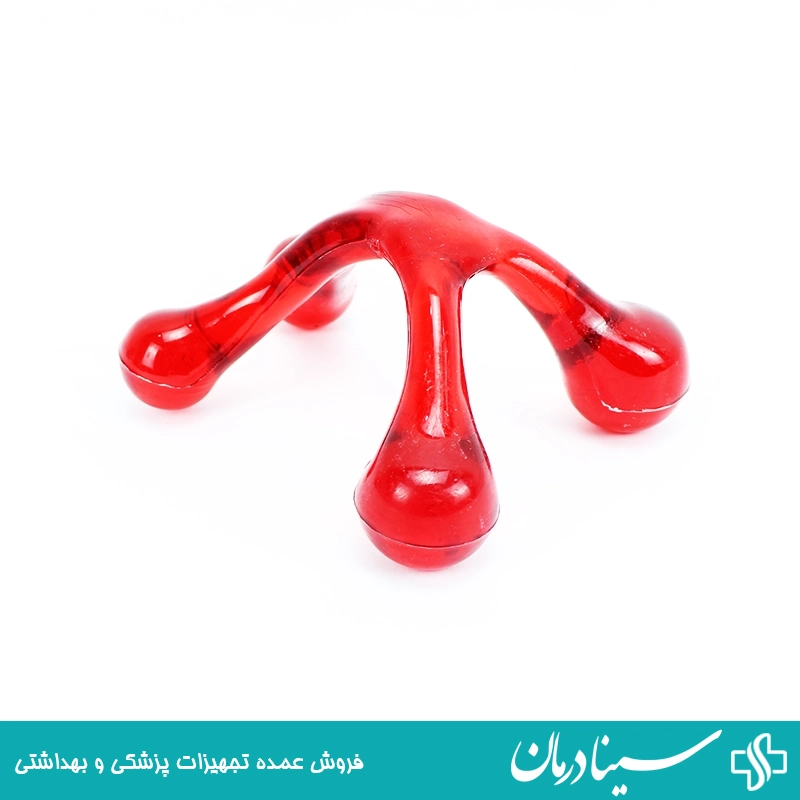 ماساژور چهار سر پلاستیکی دستی ماساژور چهار سر شیشه ای شفاف