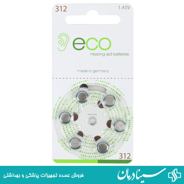 خرید باتری سمعک eco 312 ورق 6 عددی باتری سمعک اکو شماره 312 3