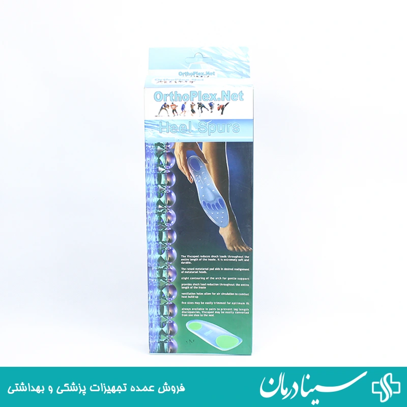 خرید کفی طبی سیلیکونی orthoplex سایز مدیوم m پد خار پاشنه 1